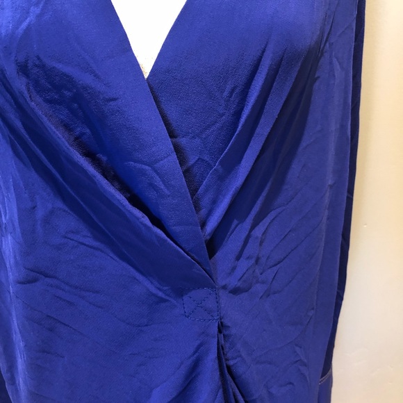 RAG & BONE Shields Long Sleeve Mini Dress in Electric Blue Size Medium - Picture 4 of 13